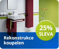 Rekonstrukce koupelen se slevou 25 %